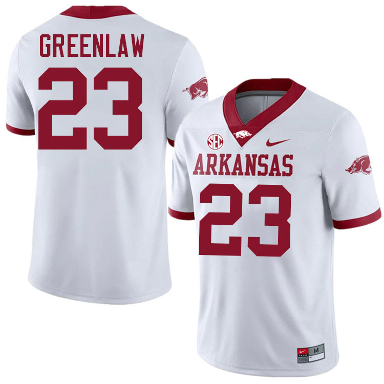 Dre Greenlaw Arkansas Jersey,Arkansas Razorbacks #23 Dre Greenlaw Jersey Youth College-White